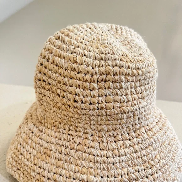 DANIELE MEUCCI Italy Natural Packable Soft Straw Summer Beach Boho Hat - Picture 3 of 10